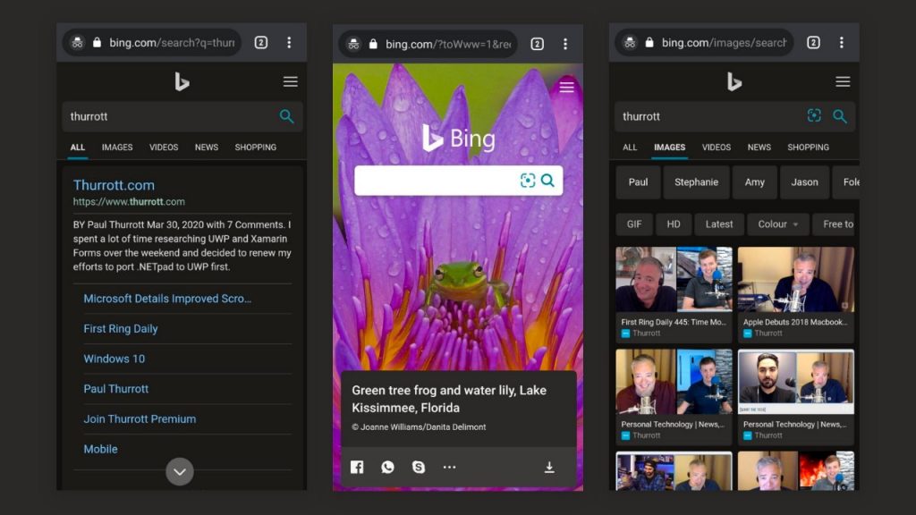 Bing is apparently getting dark mode support in addition to new logo - onmsft. Com - april 6, 2020