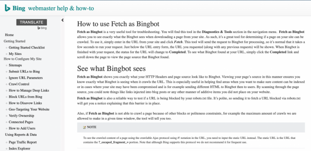 Fetch with Bingbot