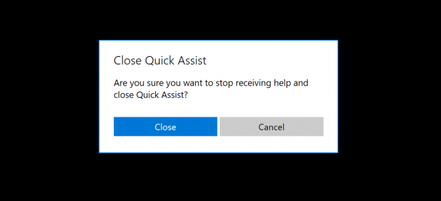 quickassist close