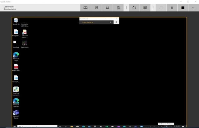 quickassist takencontrol