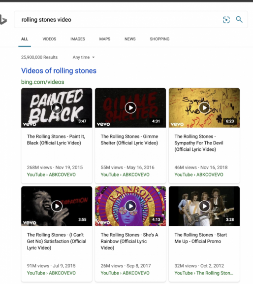 Rolling Stones Bing Search