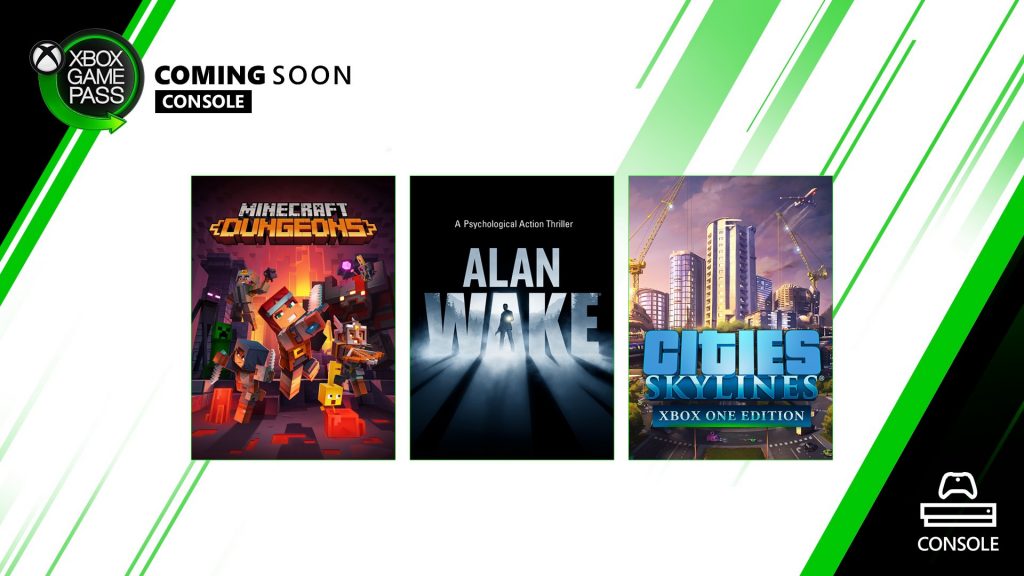 Alan Wake and Cities: Skyline join Xbox Game Pass today, with Minecraft Dungeons to follow next week - OnMSFT.com - May 21, 2020