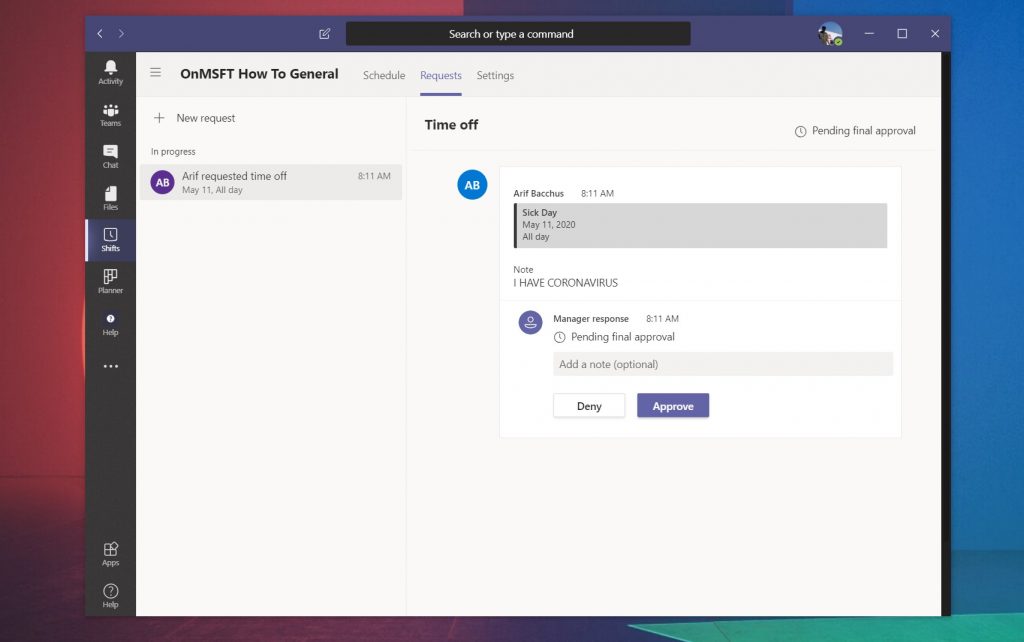 How to use Shifts in Microsoft Teams to manage work hours, schedules, and more - OnMSFT.com - May 11, 2020