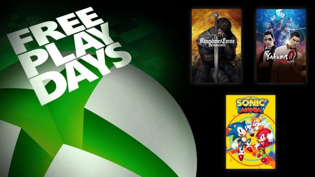 Kingdom Come: Deliverance, Yakuza 0, and Sonic Mania are free to play with Xbox Live Gold this weekend - OnMSFT.com - May 1, 2020