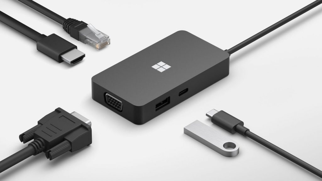 microsoft usb c travel hub render