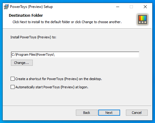 PowerToys on Windows 10