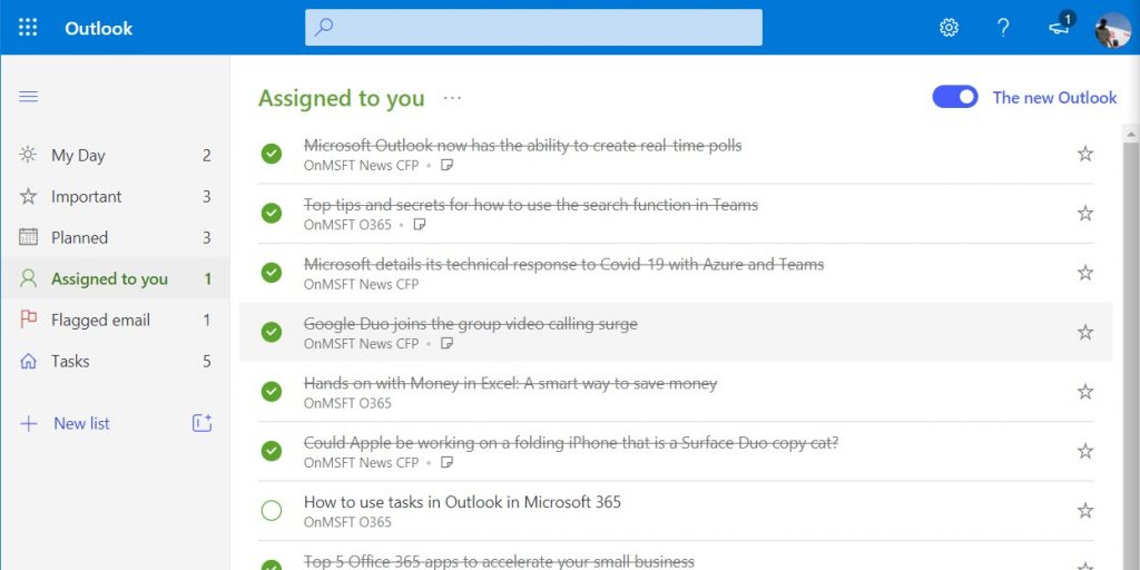 How to use To Do in Outlook with Microsoft 365 for your productivity advantage - OnMSFT.com - June 23, 2020