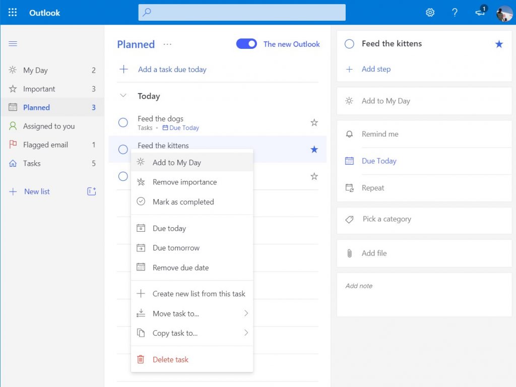 Planned tasks To Do