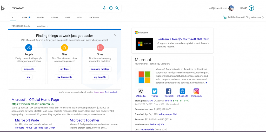 Top three tips and tricks for getting the most out of microsoft search - onmsft. Com - june 30, 2020
