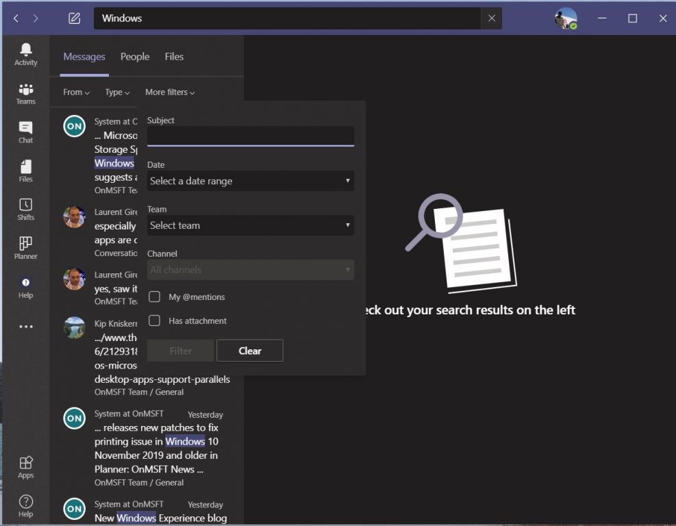 How to use filters in Microsoft Teams to find the messages and items you need most - OnMSFT.com - June 17, 2020