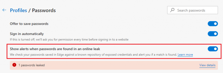 Microsoft Edge’s new Password monitor feature starts rolling out on the ...