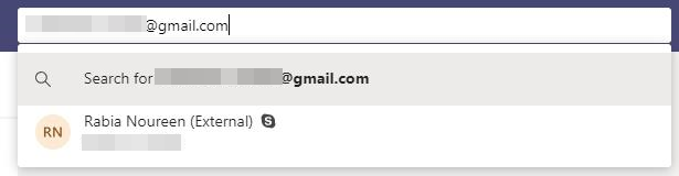 Microsoft Teams/Skype interop search