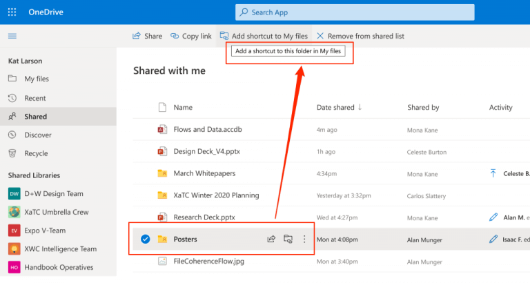 create shared folder windows 10