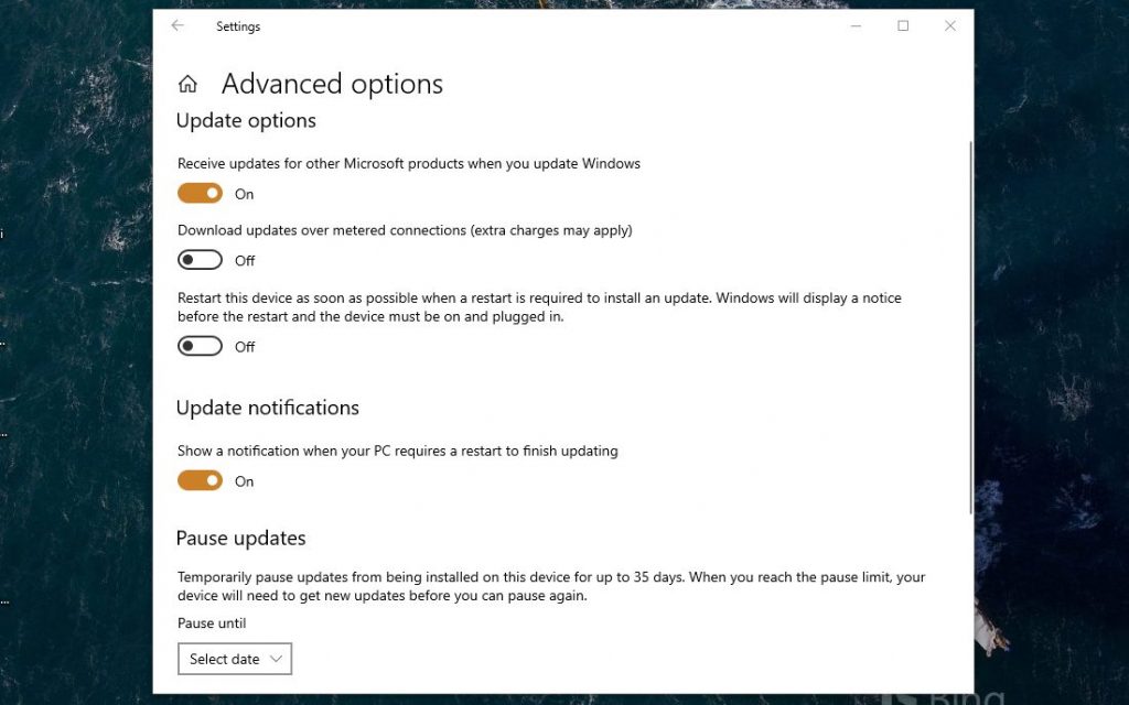 Windows 10 May 2020 update defer updates