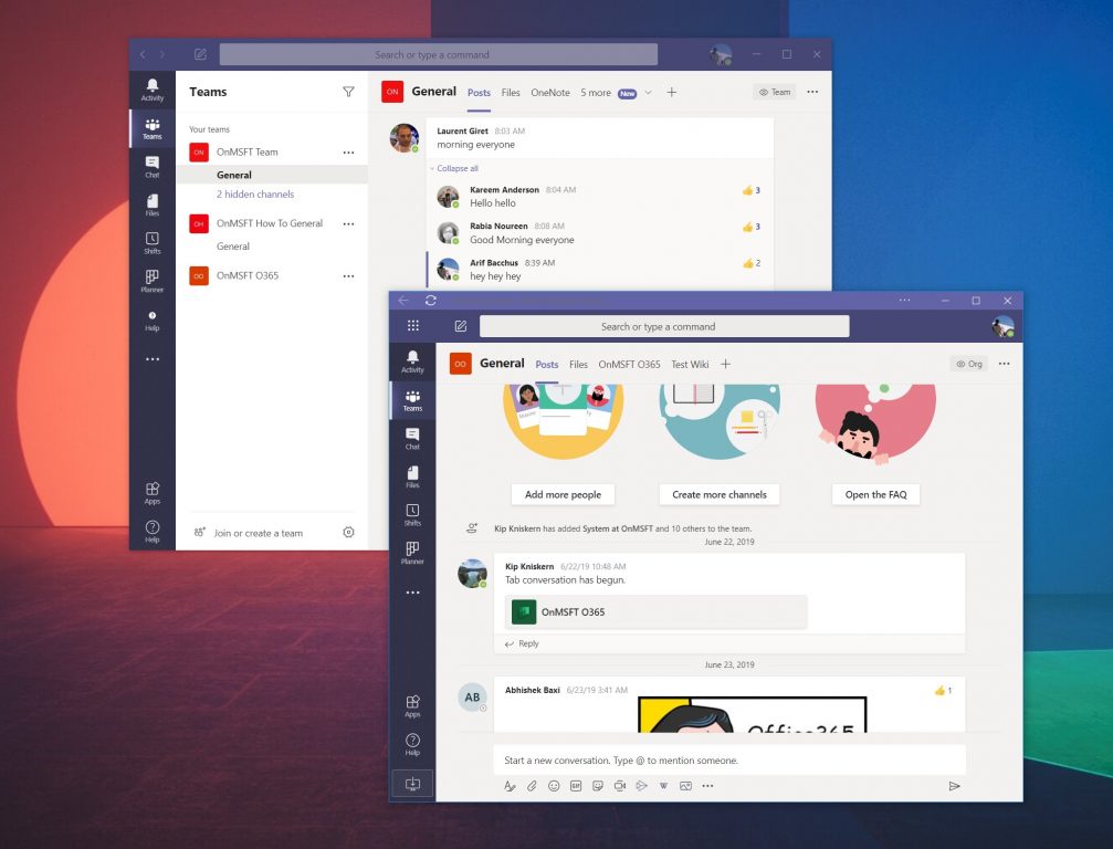 Microsoft Teams Multiple Channels Windows