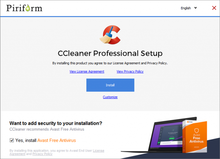 CCleaner flags Microsoft Defender PUA