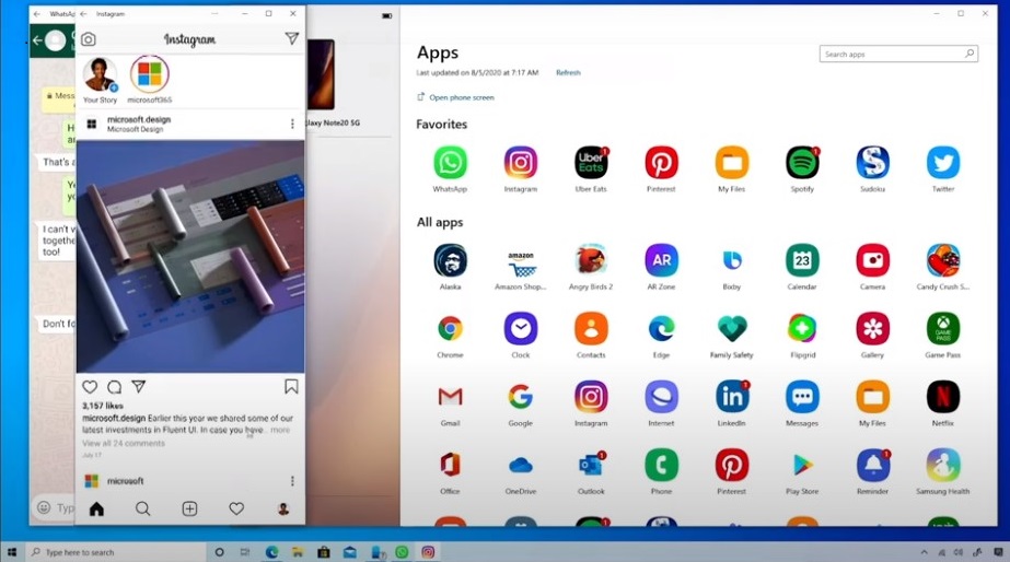 your phone app for windows 10 download