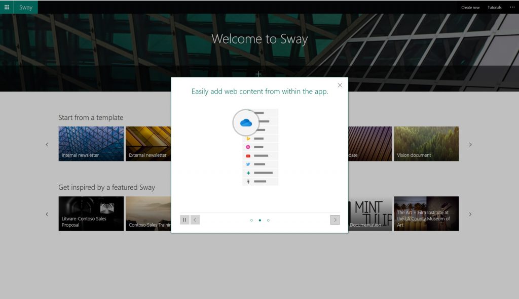 Creating Microsoft Sway