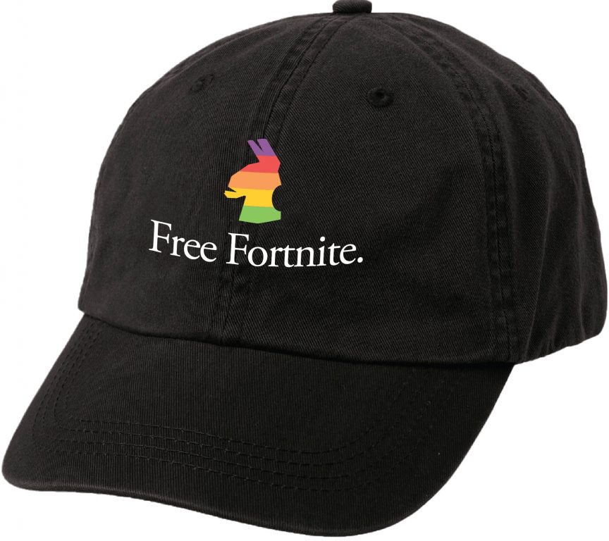 Free Fortnite Apple hat.