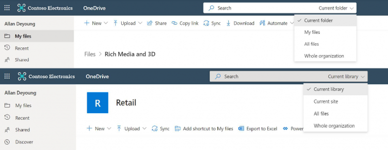 OneDrive for Business New Search Experience