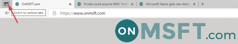 Vertical Tabs Microsoft Edge