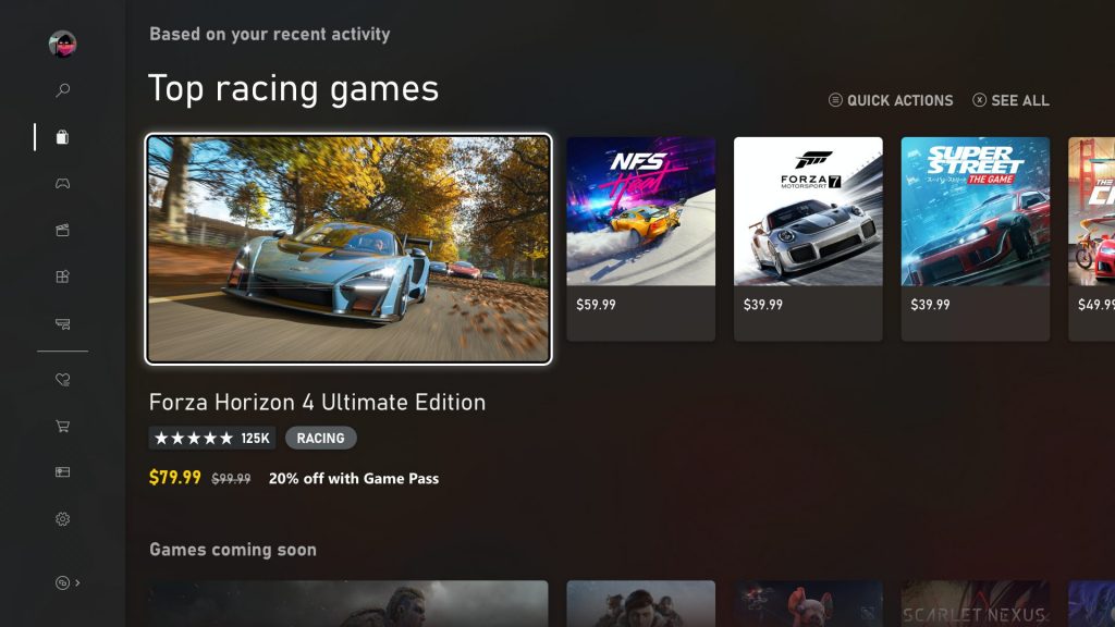 New Microsoft Store on Xbox