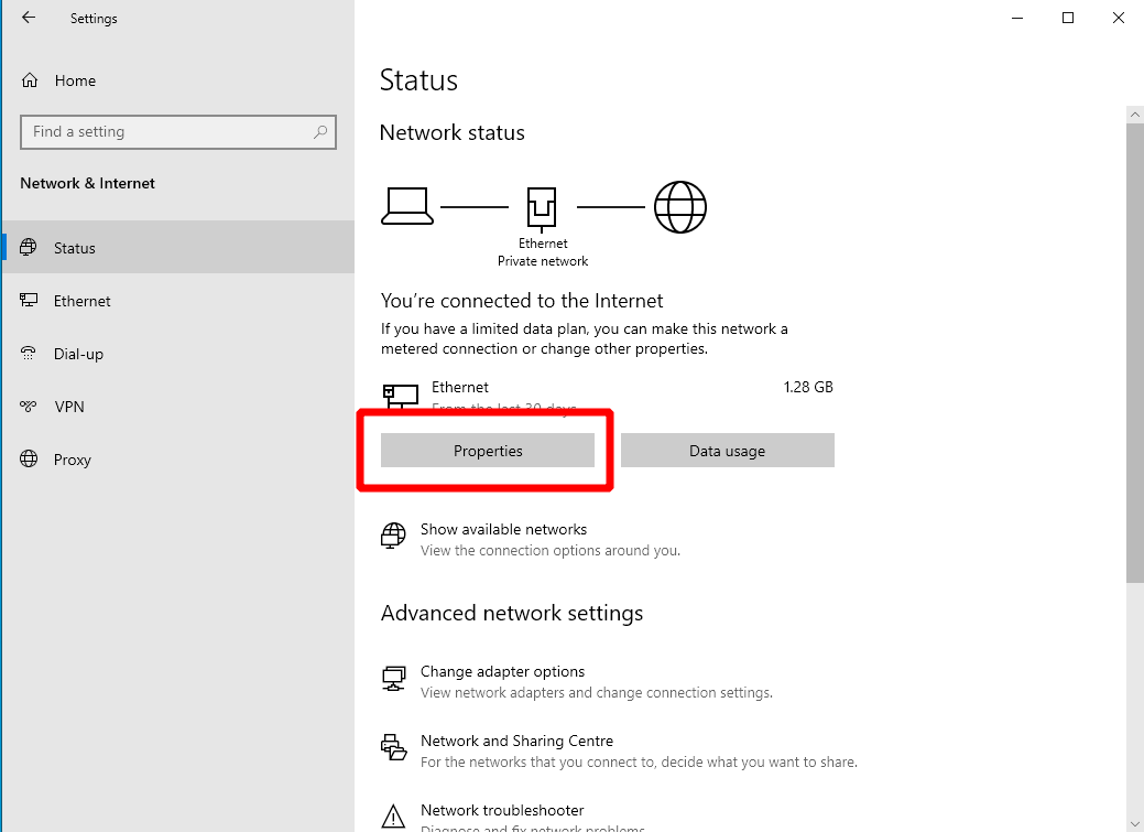 how to check static ip address in windows 10