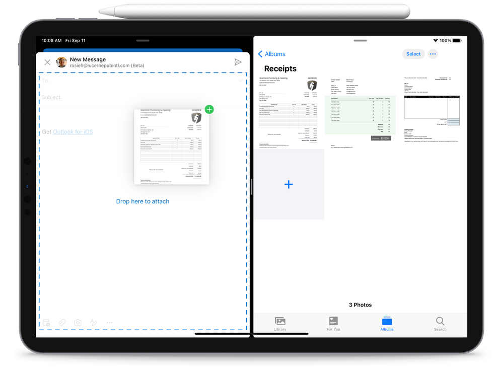 ipad Drag And Drop Receipts