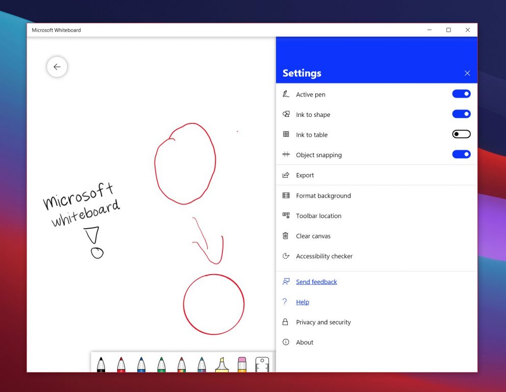 Ink To Shape Whiteboard
