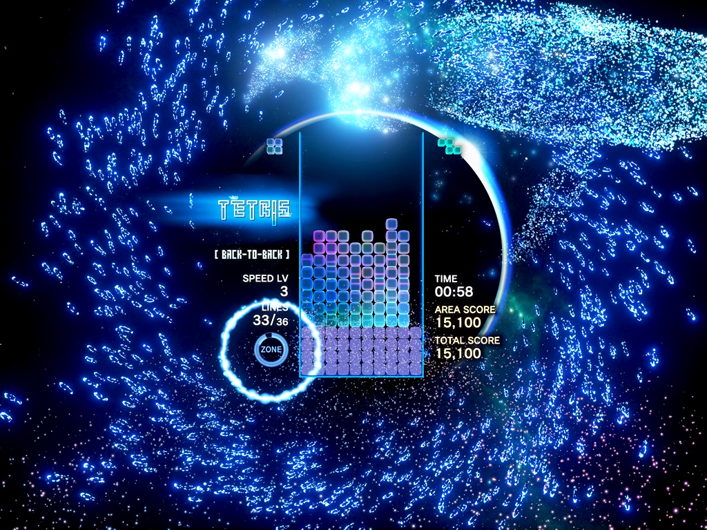 Tetris Effect video game on Xbox One and Xbox Series X