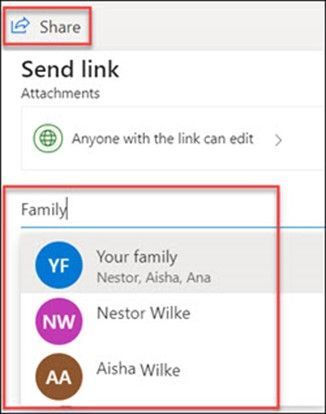 Onedrive Family Or Group Sharing