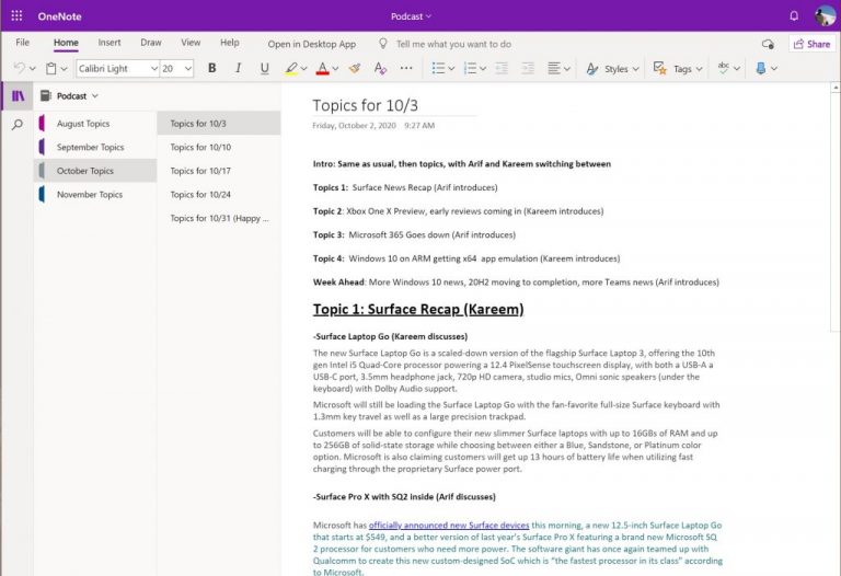 Onenote Podcast