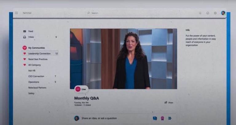 Yammer Microsoft 365 Live Events