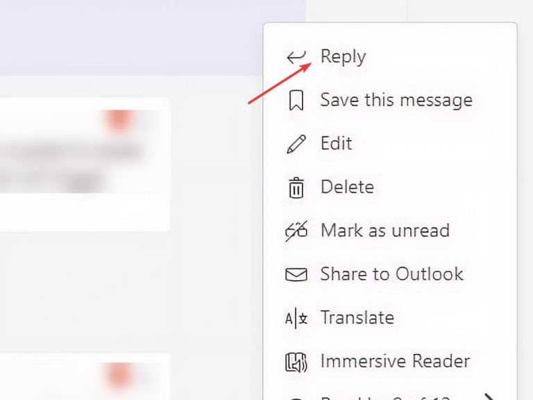 Quote message Microsoft Teams