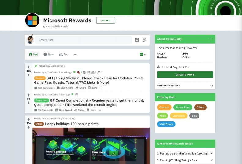 Msrewards Community