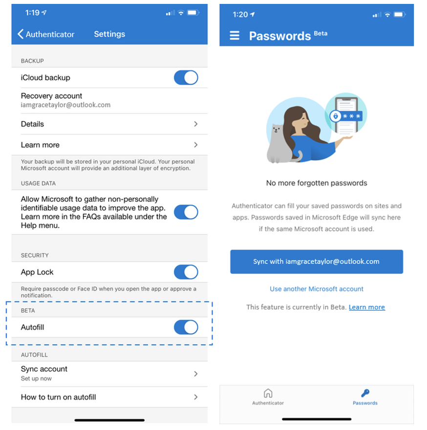 Microsoft Authenticator Ios New Autofill Experience