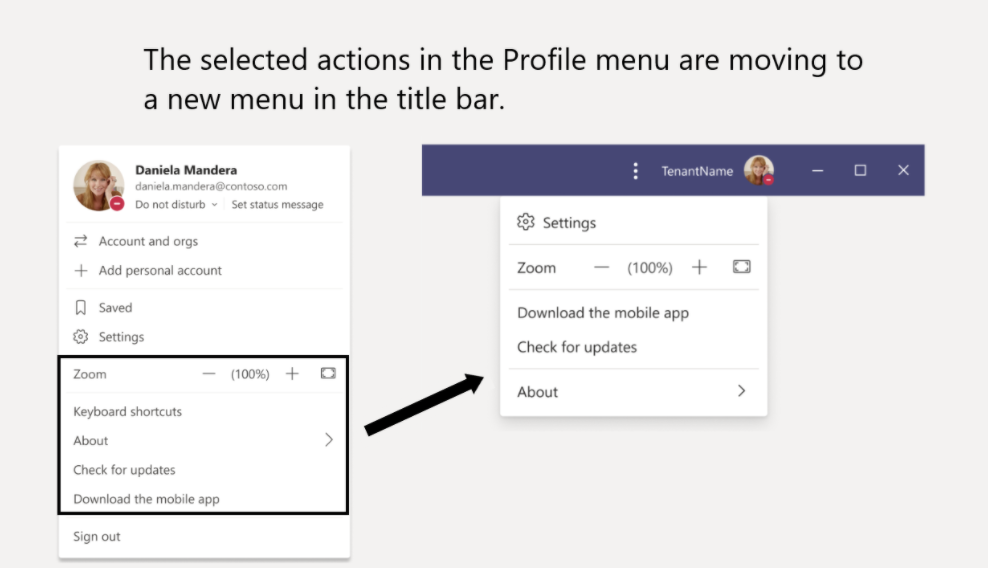 Microsoft Teams Reorganized Settings