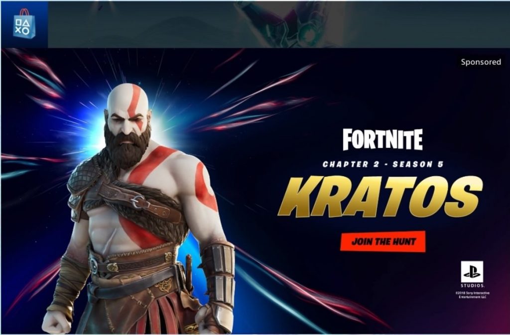 Kratos in Fortnite