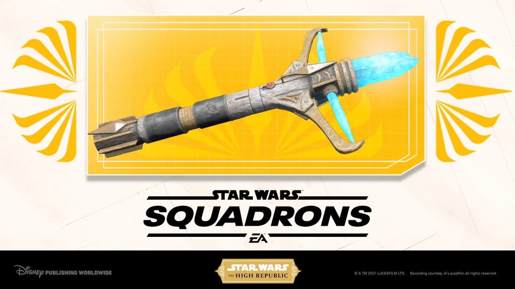 The High Republic lightsaber in Star Wars Squadrons video game on Xbox One and Xbox Series X