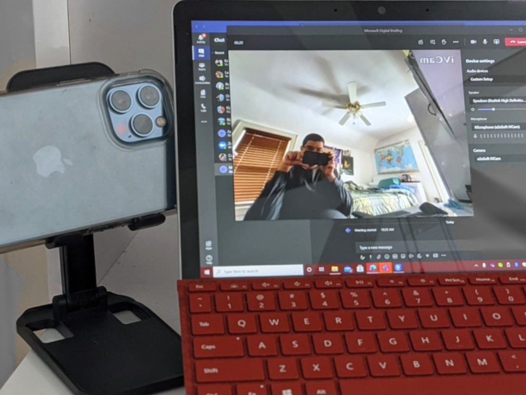 How to use your iphone or ipad as a webcam in microsoft teams on windows 10 - onmsft. Com - february 16, 2021