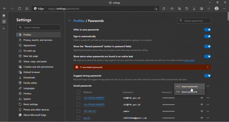 Edge Import Password (3)