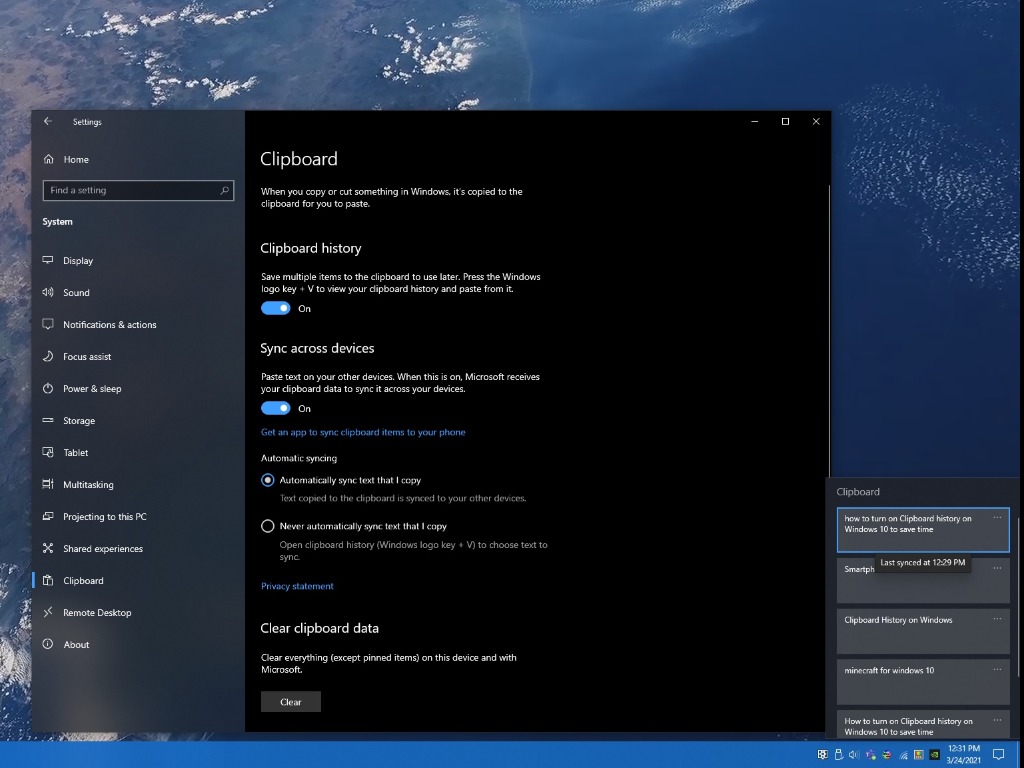 How To Turn On Clipboard History on Windows 10
