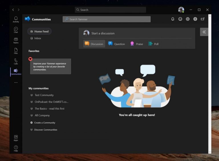 Microsoft Teams App Yammer