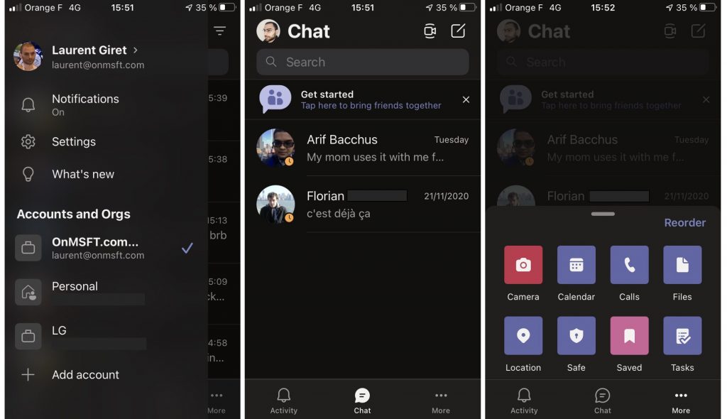 Microsoft Teams For Consumers On Mobile