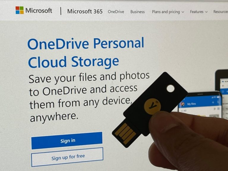 Onedrive yubikey two factor autenticaton