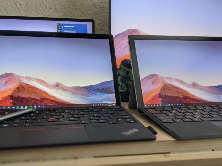 Lenovo ThinkPad X12 Detachable - Screen comparison
