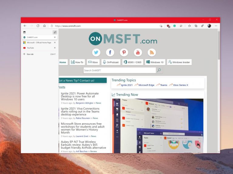 Top 10 tips and tricks to get the most out of Microsoft Edge - OnMSFT.com - April 5, 2021