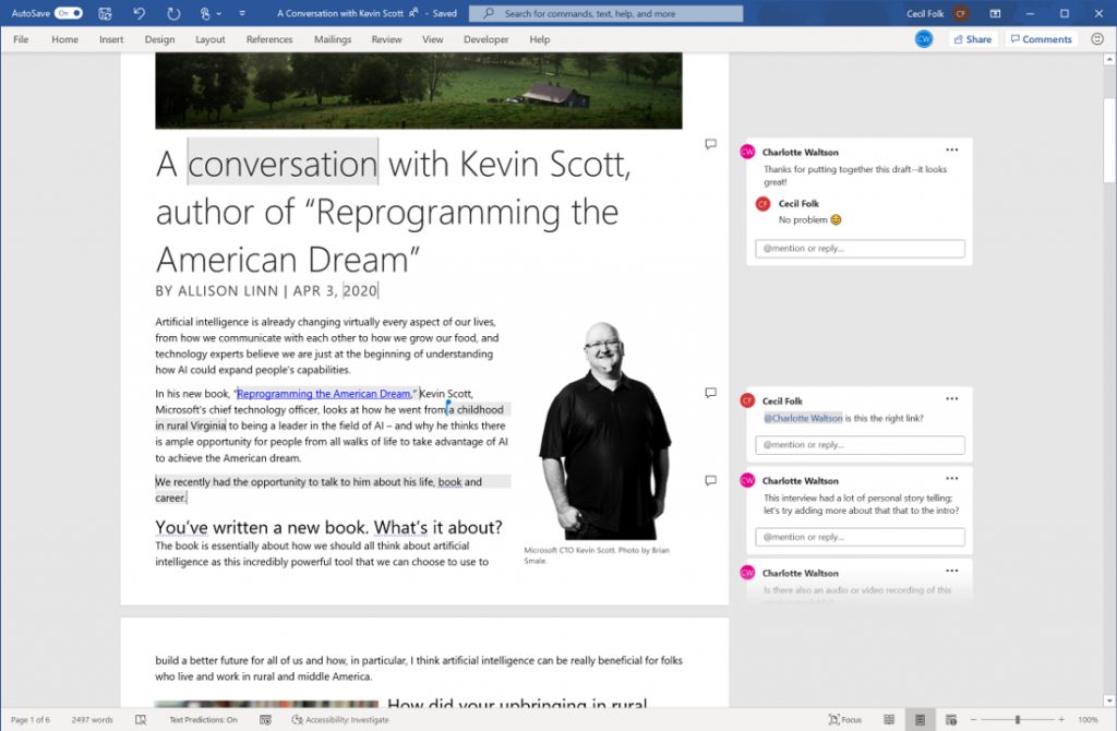 Microsoft starts testing modern commenting experience in Word - OnMSFT.com - July 10, 2020