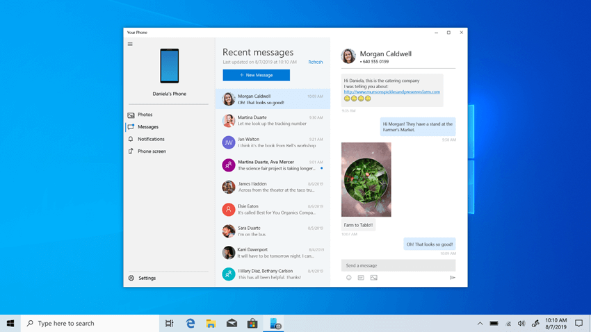 Windows 10 Your Phone app now supports RCS messaging with Samsung Galaxy S20 phones - OnMSFT.com - February 17, 2020