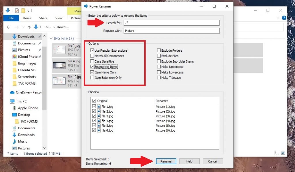 Powerrename utility Powerrename utility